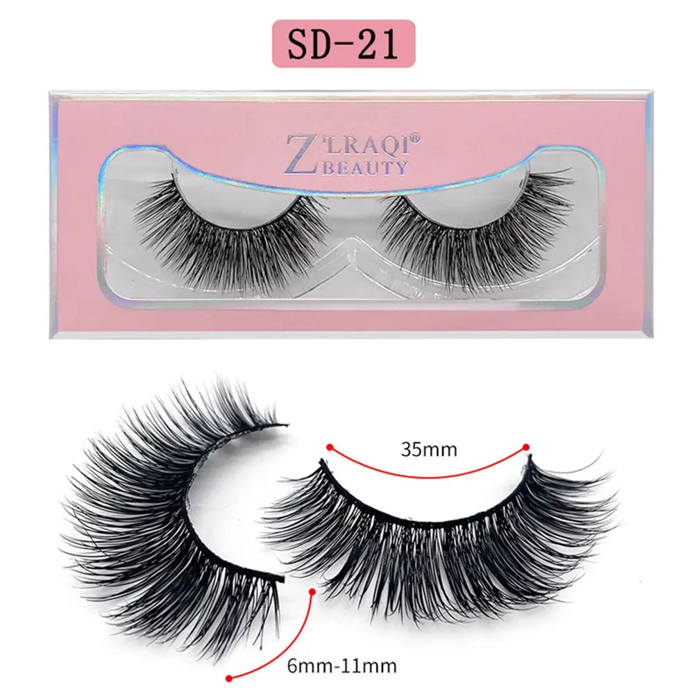 Mink Eyelashes Criss-Cross Natural Fake lashes Length 25mm Makeup 3D Mink Lashes Extension Eyelash Beauty - Color: 18