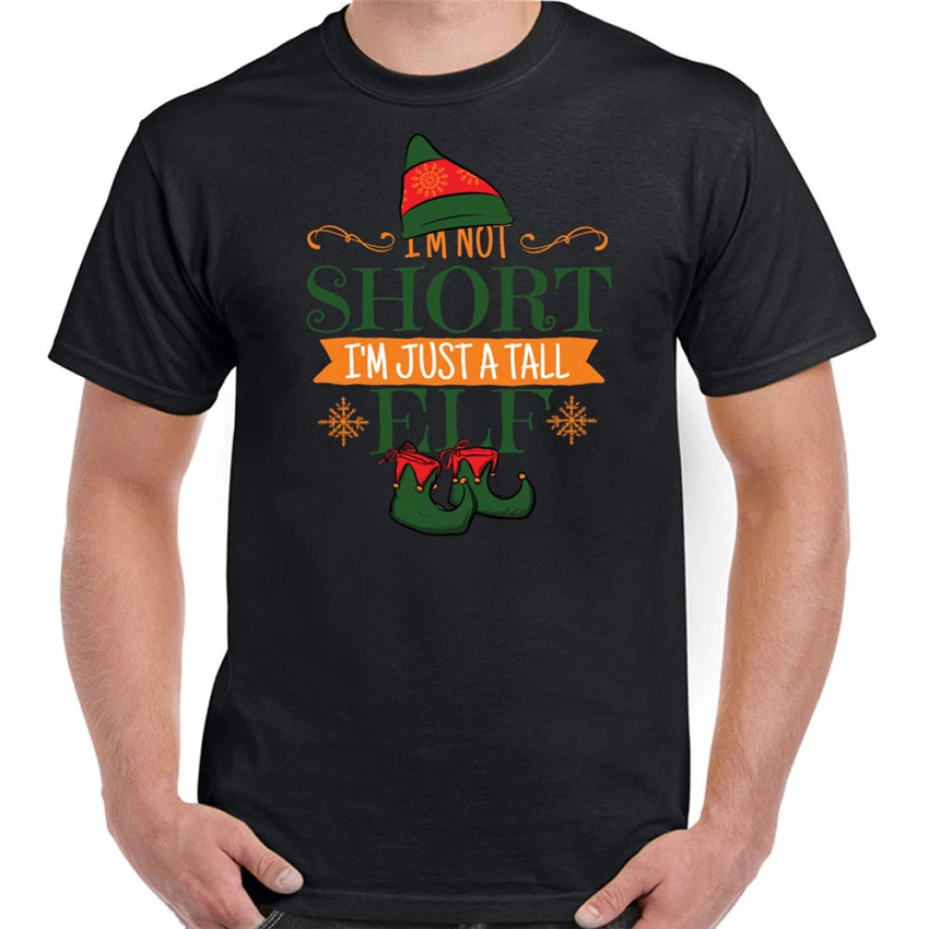 Футболка I I'M Not короткая Just Einer Gro? en Elfen Herren Lustige Weihnachten футболки с графическим