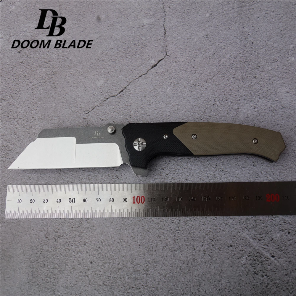 8," 60-61HRC Ножи Высокое качество складной нож сатин полированный D2 лезвие G10 Ручка 2 цвета Открытый Охота Кемпинг Инструмент