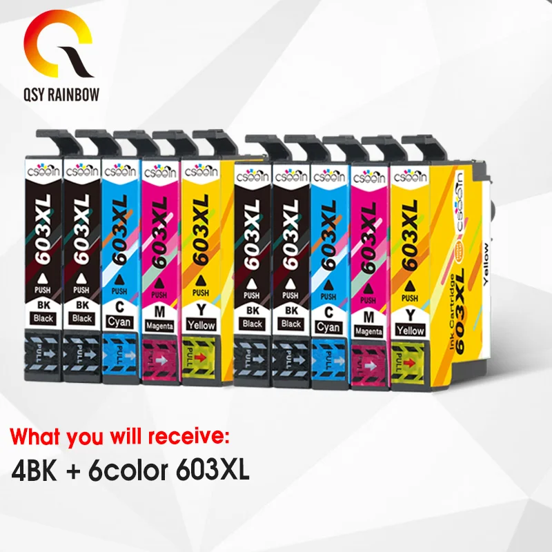 2-10 Pack 603XL T603XL Compatible Ink Cartridges For Epson XP-2100 XP-2105  XP-3100 XP-3105 XP-4100 XP-4105 WF-2810 WF-2830