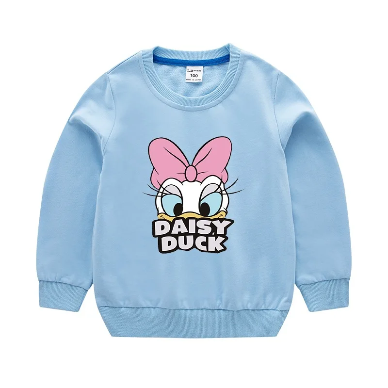 Girls Sweatshirts spring and autumn new baby long-sleeved cotton o-neck sweater children clothes girl sweater kid tops - Цвет: Light blue