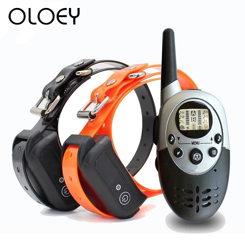 

New Version 1000m Waterproof Rechargeable Anti Barking Dog Training Collar with Remote Control Electric Dog Shocker Collar 2019