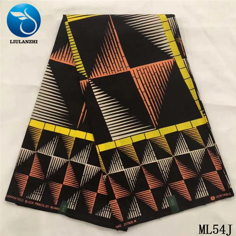 ML54J06 LIULANZHI настоящая восковая ткань 6 ярдов/партия Горячая нигерийский восковой хлопок для платья восковые принты ткань ML54J01-ML54J26 - Цвет: ML54J06