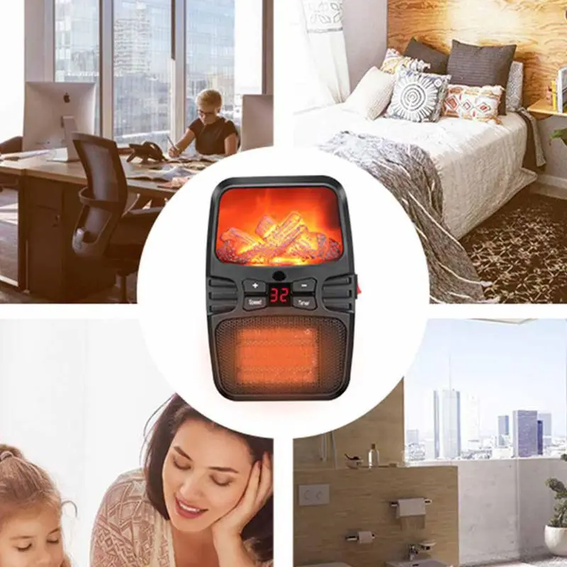 Flame Heater mini heater household wall-mounted desktop heater small heater EU High Quality and Brand New