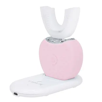 

360 Degree Automatic Intelligent Brush Electric U-shaped USB Toothbrush Silicone Brush Head Generation 1 With Cold Light