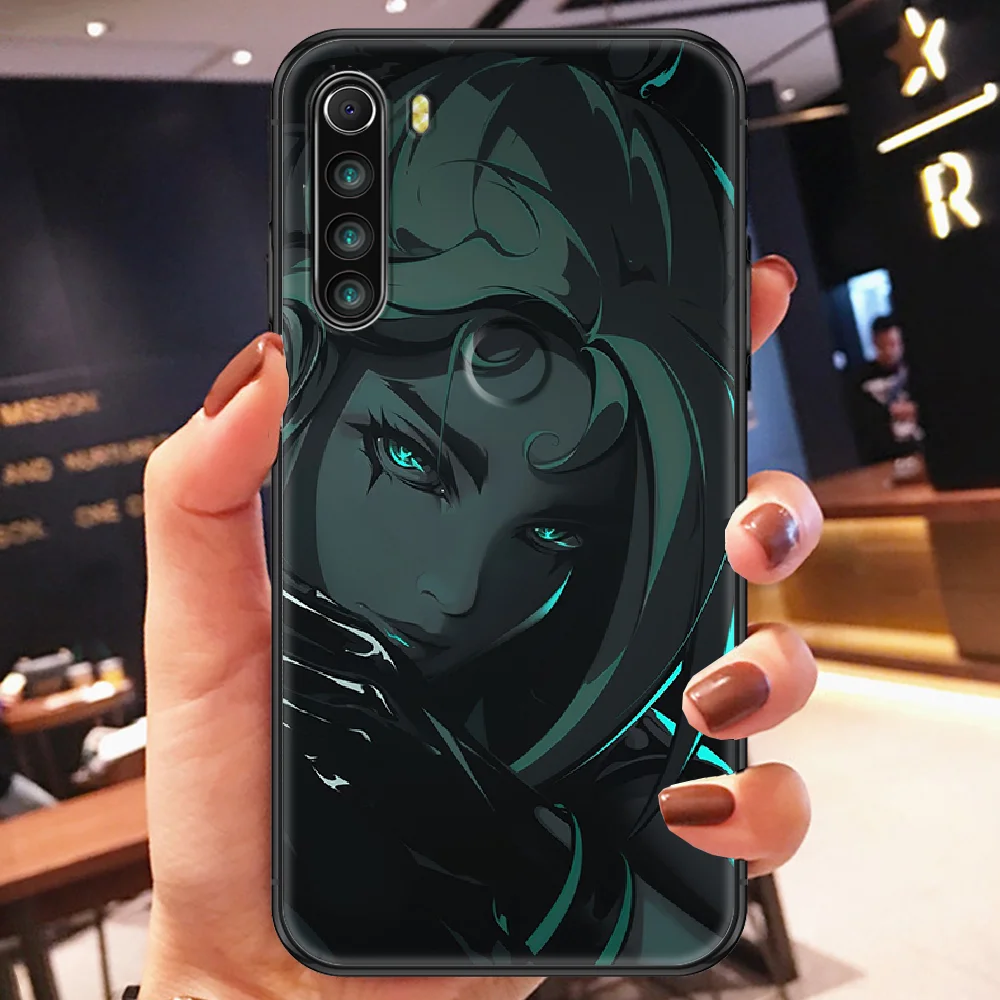 Valorant Chơi Game Điện Thoại Ốp Lưng Cho Xiaomi Redmi Note 7 7A 8 8T 9 9A 9S K30 Pro nhựa Tpu Đen Coque Xu Hướng Lưng 3D Funda Sang Trọng xiaomi leather case custom Cases For Xiaomi