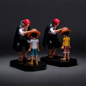 

17cm Anime One Piece Children Monkey D Luffy & Shanks Action Figure PVC Dolls Toys Reminiscence Decoration Collection Doll New