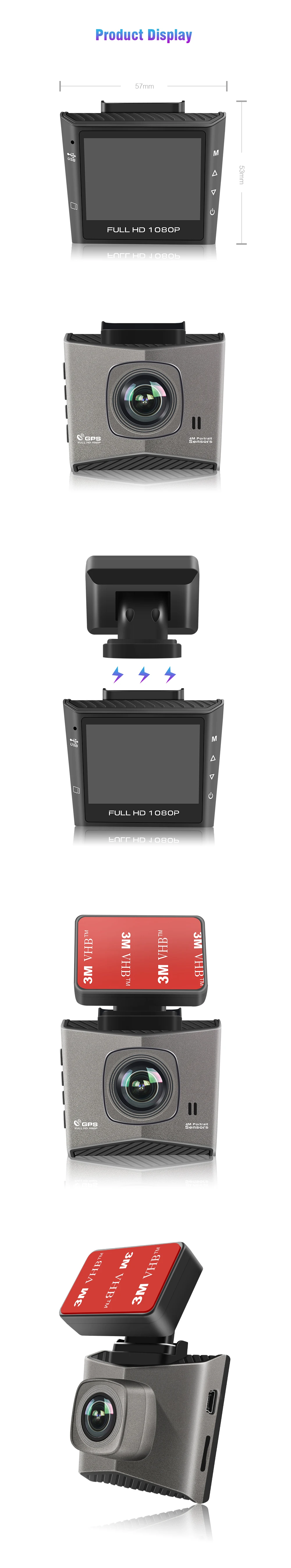 Мини " Dash Ca Встроенный gps Full HD 1080P супер ночная версия g-сенсор Автомобильная камера DVR вождения конденсатор рекордер