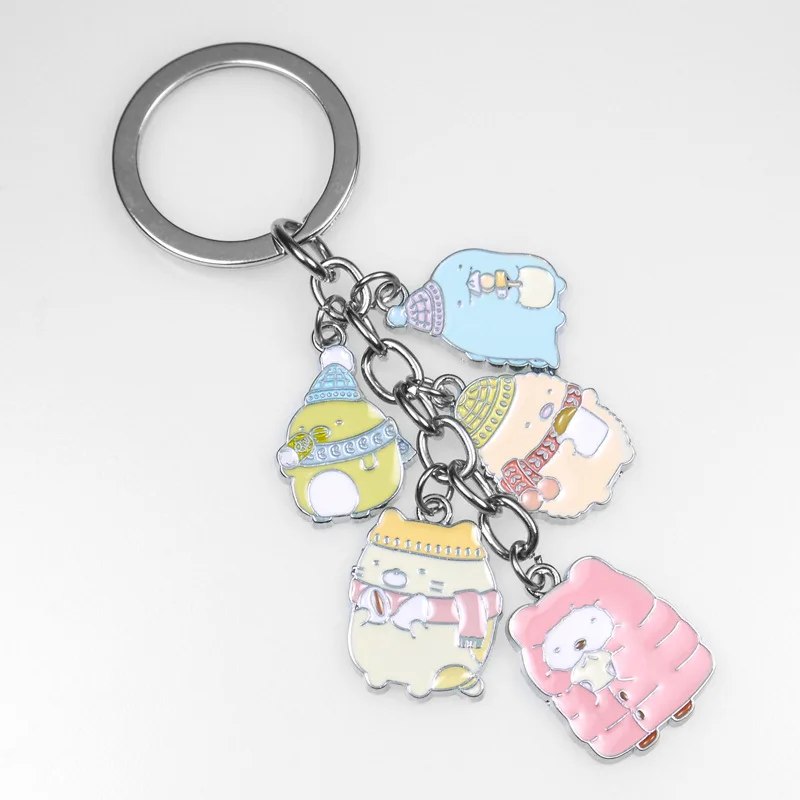 Игра Sumikkogurashi брелок для спортивной камеры Xiao он Tong Сян(сочетание ароматов риса и орехов) Цзяо Мао одежда для сна с милыми и забавными рисунками кулон японского металла персонализированный брелок для ключей Kawaii
