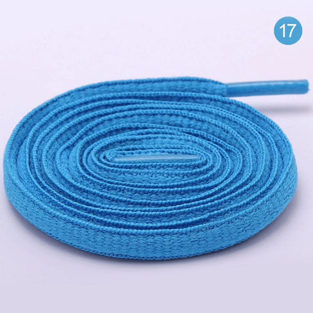 Lake Blue 1 пара крутых модных атлетических овальных шнурков кроссовки Ropelaces однотонные баскетбольные шнурки идеальные шнурки для обуви - Цвет: Lake Blue