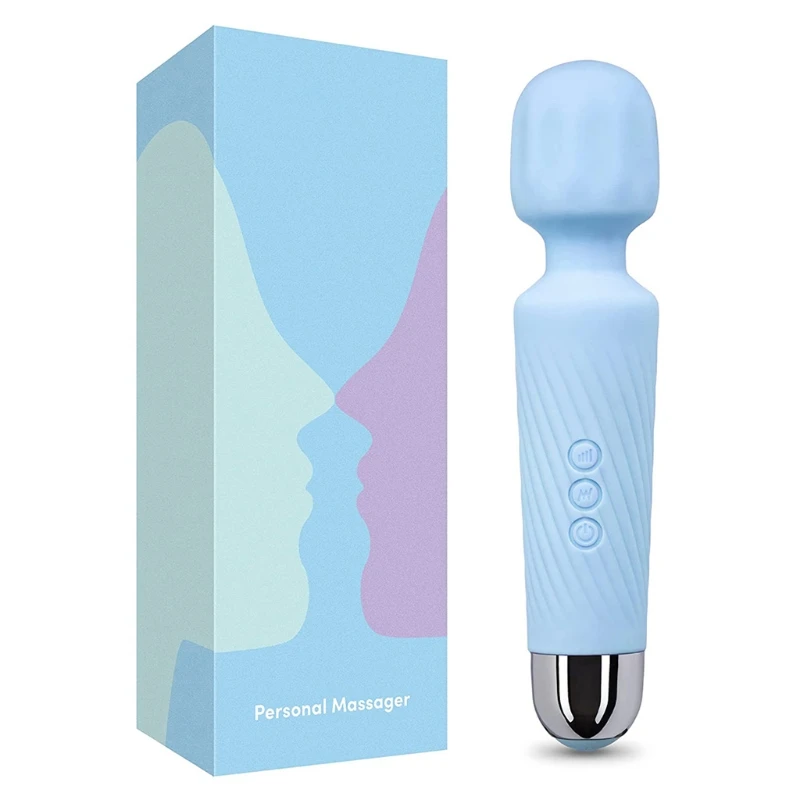 Powerful Personal Wand Massager Quiet&Waterproof Electric Massage 20 Vibration 8 Speeds Portable Magic Vibrating Massage