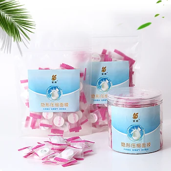 

100pcs Compressed Face Mask Paper Disposable Facial Masks Papers Natural Skin Care Wrapped Masks DIY Women Makeup Beauty Tool