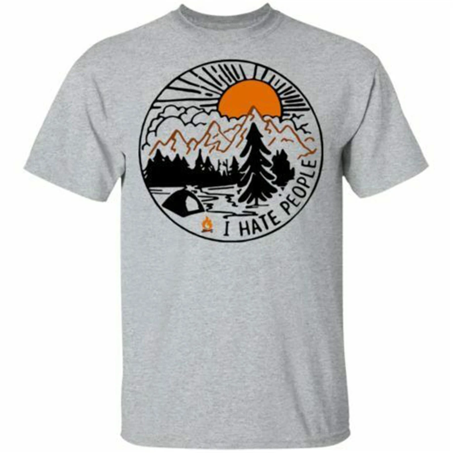 Camping I Hate People Men T-Shirt S-3Xl Cotton Customize Tee Shirt |