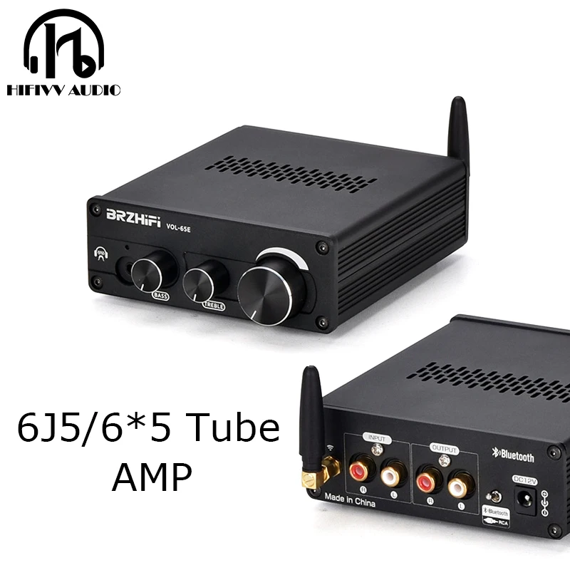 HiFi Bluetooth-Совместимый Беспроводной 6J5 6*5 6AH6 6AN5 клапанная трубка Preamp стерео аудио