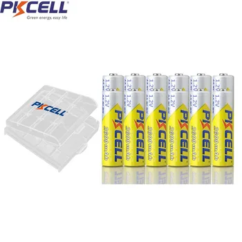 

12Pcs PKCELL AA 1.2V NIMH Rechargeable Battery 2600mah 2A Battery With 3 Battery Hold Case Boxes for Camera