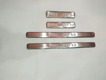 

Stainless steel side door scuff plate welcome pedals cover trim 4pcs for Subaru Forester 2013 2014 2015 2016 2017 2018