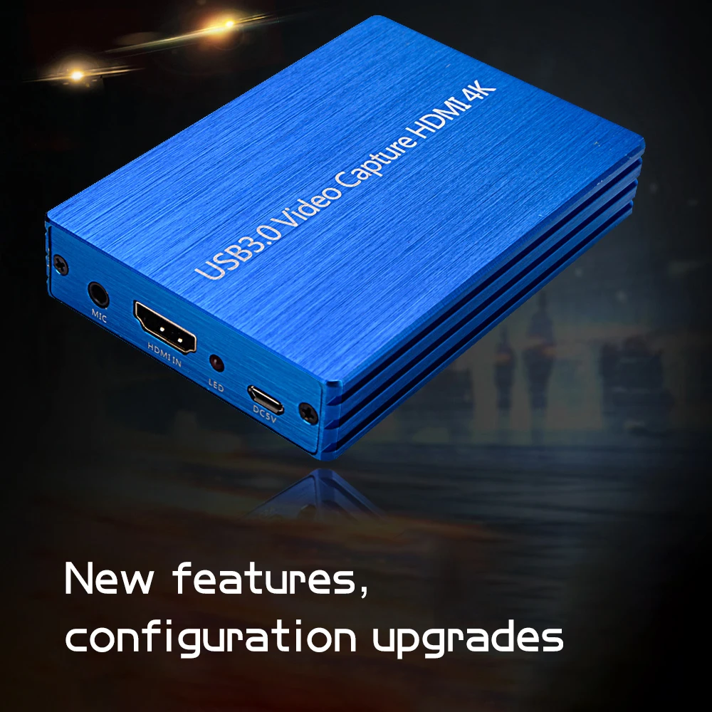 4K 1080P HDMI to USB 3.0 Video Capture Card Dongle 60fps HD Video Recorder Grabber for OBS Capturing Gaming Live Streaming