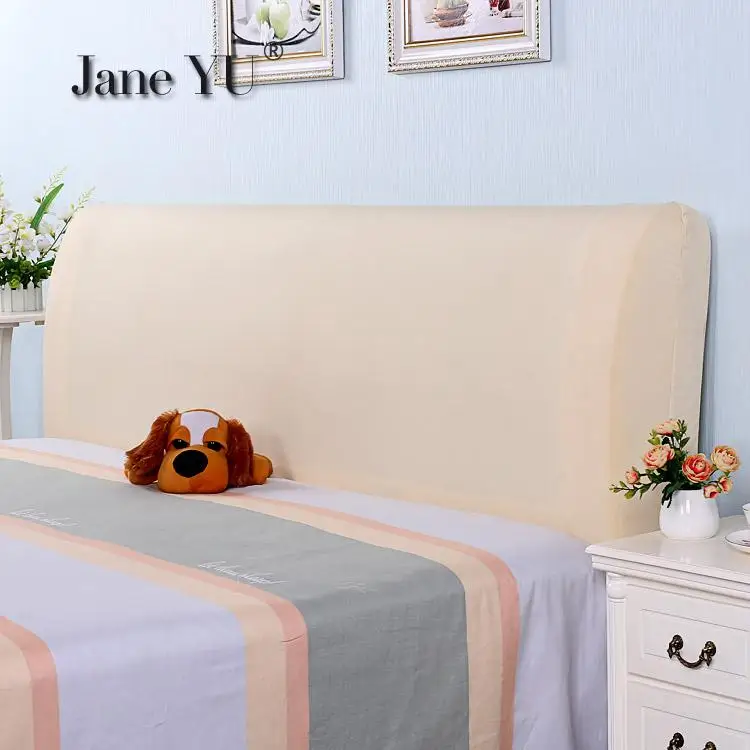 JaneYU Elastic Fabric All Inclusive Bedside Covers Bedside Covers Backrest Leather Beds Soft Bags Cover