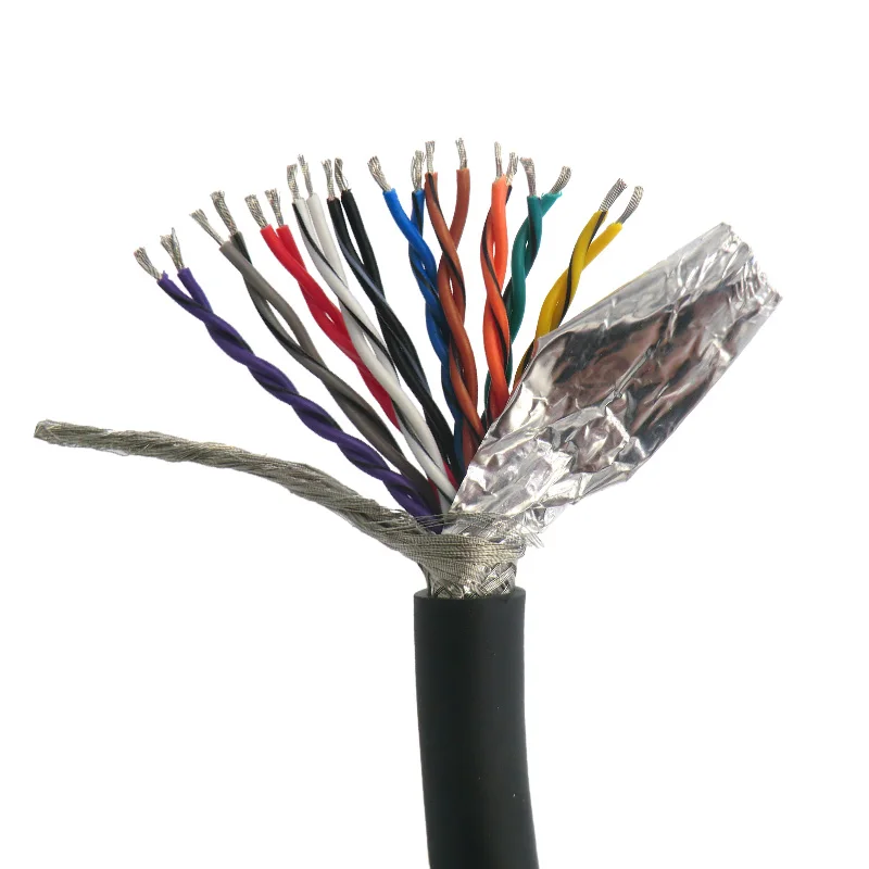 20 ядер гибкая экранированная витая пара кабель 0 14 мм 2 26awg 24awg луженая медь 485