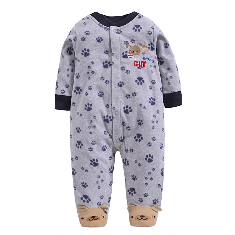 

2019 Autumn Winter Fleece baby rompers coats for infant clothes Lovely Toddler Clothing Cartoon jumpsuits for baby boys clothes