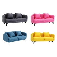 

1:12 Dollhouse Double Sofa Miniature Furniture Life Scene Decor Accessories