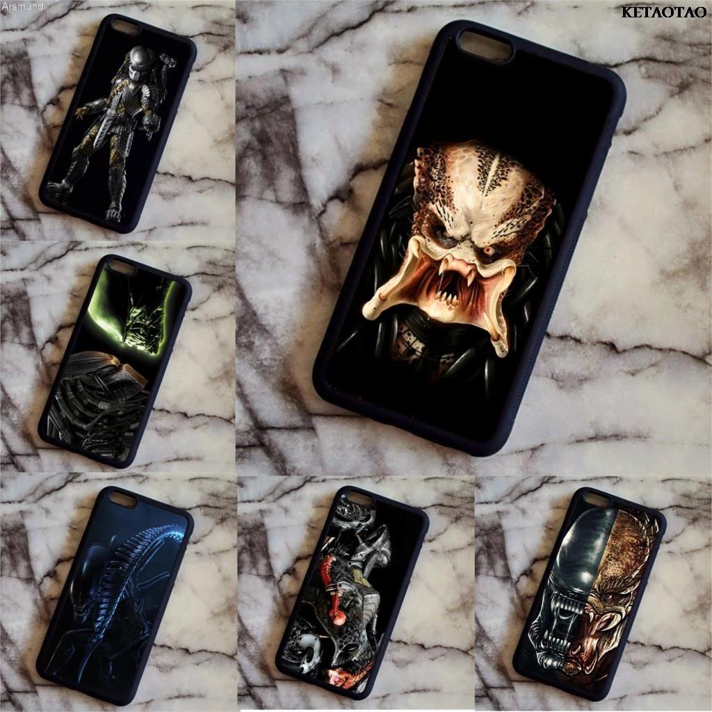 Чехлы для телефонов KETAOTAO 2018 Alien vs predator avp hunter чехлы iPhone 5 5C 6 6S 7 8 Plus X мягкий