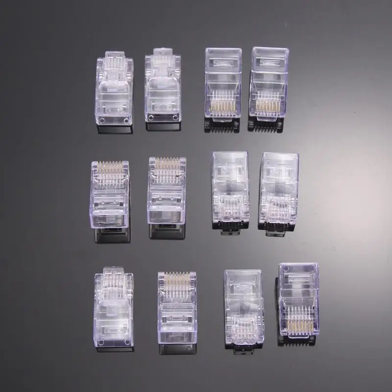 Кабельный тестер+ Обжимные Щипцы+ 100 RJ45 CAT5 5e разъем сетевой набор инструментов
