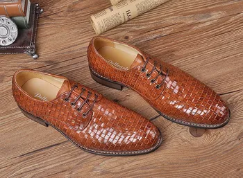

Loafers Men Genuine Leather Pointed Toe Casual British Style Schuhe Herren Full Grain Leather Cow Leather Slip-on Rubber Solid