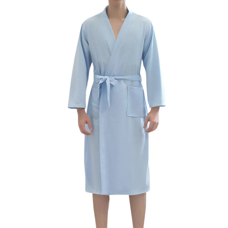 Модные мужские халаты, халат с v-образным вырезом и длинными рукавами, повседневный мужской халат, плюшевый платок, кимоно, теплый