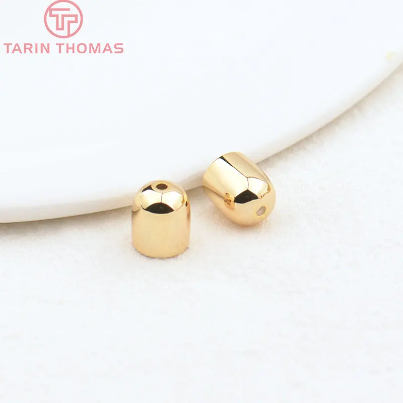 (3487)12PCS 6MM 8MM 10MM 11MM 24K Gold Farbe Messing Bead Caps Charms stecker Hohe Qualität Diy Schmuck Erkenntnisse Zubehör – Detail 6