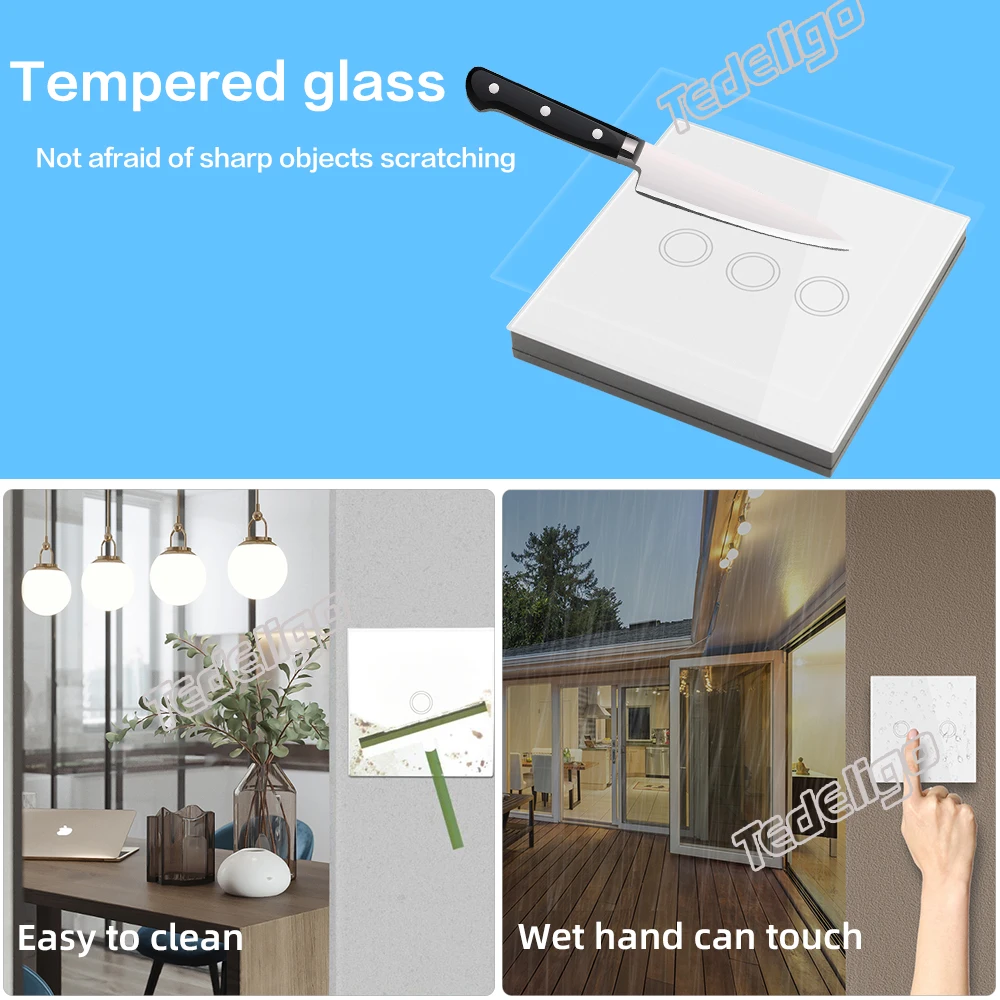 interruptor touch sem fio para casa receptor de controle remoto ac modulo interruptor parede lampada 05