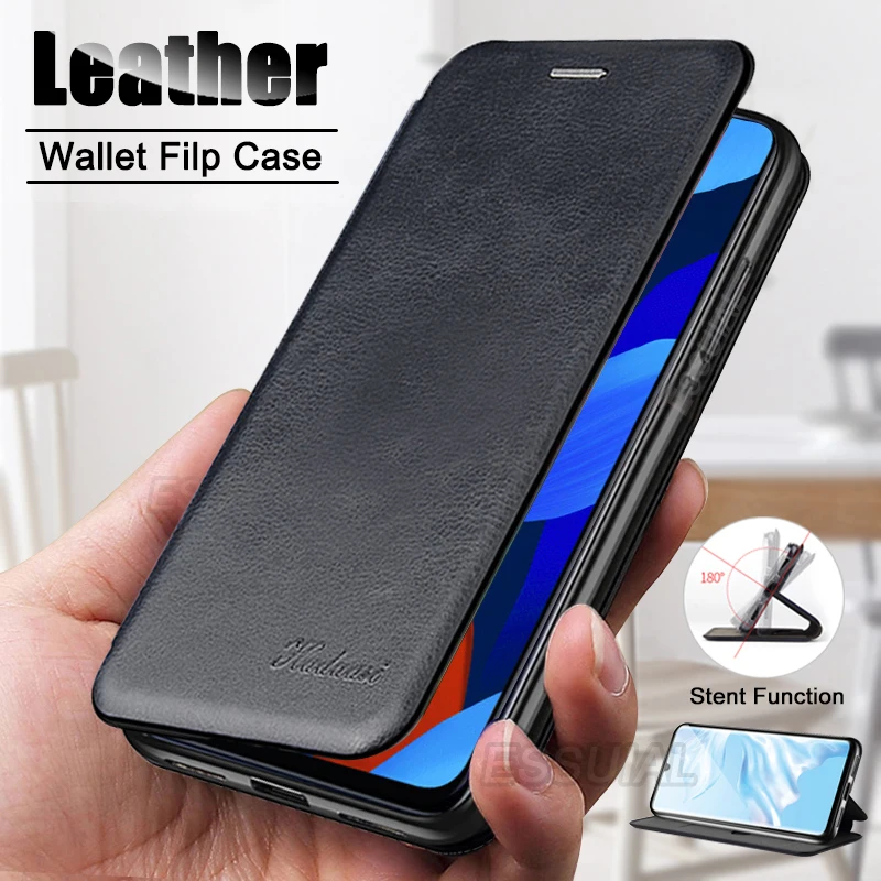 Кожаный чехол книжка для Huawei P40 P30 P20 Mate 30 20 Pro Lite Honor 9C 9S 9A 10 9 P Smart Y9 Prime 2019
