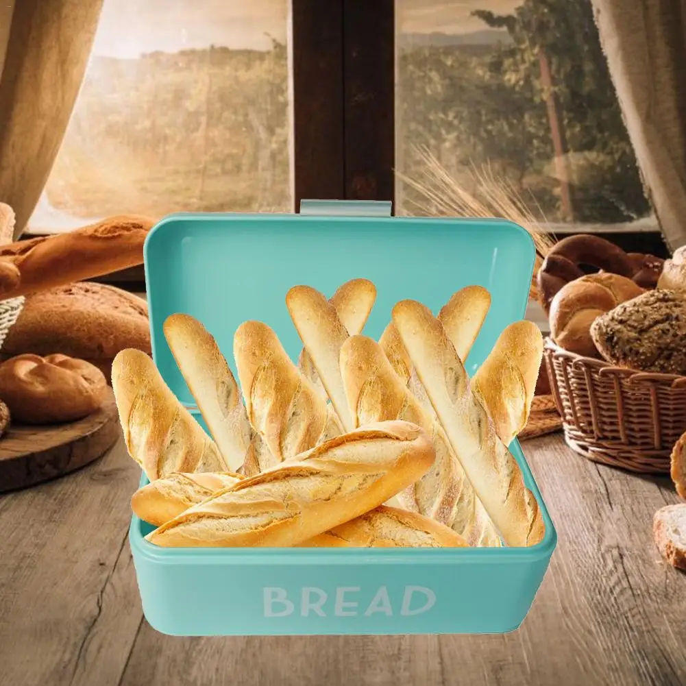 Кухонная Хлебница металлический контейнер европейский стиль ретро для хлеба и выпечки Кухонный Контейнер для хранения 3 цвета на выбор