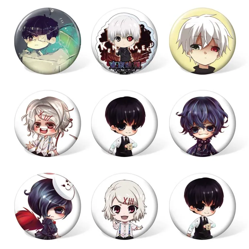 5 9 шт./компл. Аниме Tokyo Ghoul значок для рюкзака для косплея канеки кэна, персонажа из мультфильма брошь, аксессуары для сумок - Цвет: 5