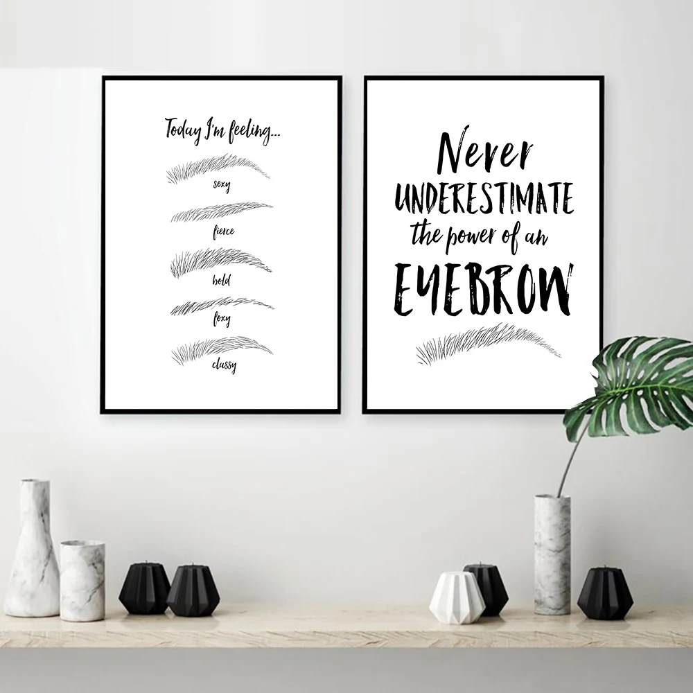 Картина на холсте с изображением бровей красоты макияжа художественная работа