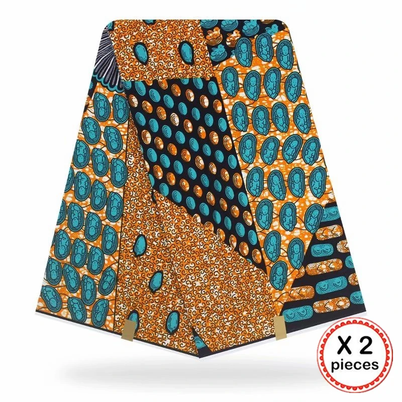 Африканская восковая ткань с принтом Хлопок Шитье Анкара африканская ткань 12 ярдов Нигерия Гана ткань для DIY свадебного платья 91603