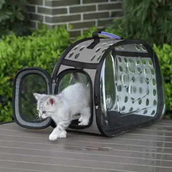 

Transparent Pet Handbag Outdoor Foldable Cat Dogs Shoulder Bag For Travel Shopping Portable Pets Carrier Bags