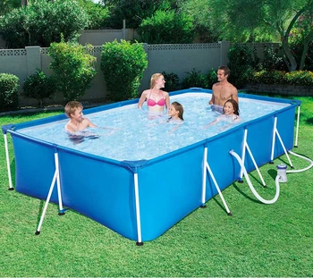 

Square Swimming Pool Set Pipe Rack Pond Large Bracket Above Ground Filter Metal Frame Steel Tube Rectangular Summer Play Pool