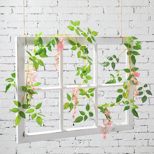 Wisteria Vine Artificial Flowers Silk Garland Arch plant decor home garden decoration hanging plant wall christmas decoration SMTZTH023