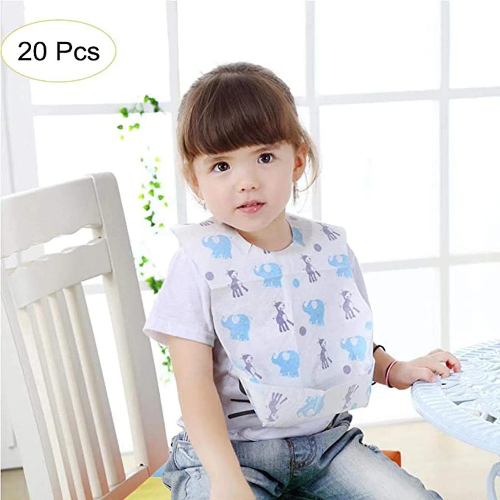 

20PCS Children Disposable teething bib Comfortable Non Woven Fabric Waterproof And Dirty Bib miÄ™kkie sliniaki dla niemowlat t5