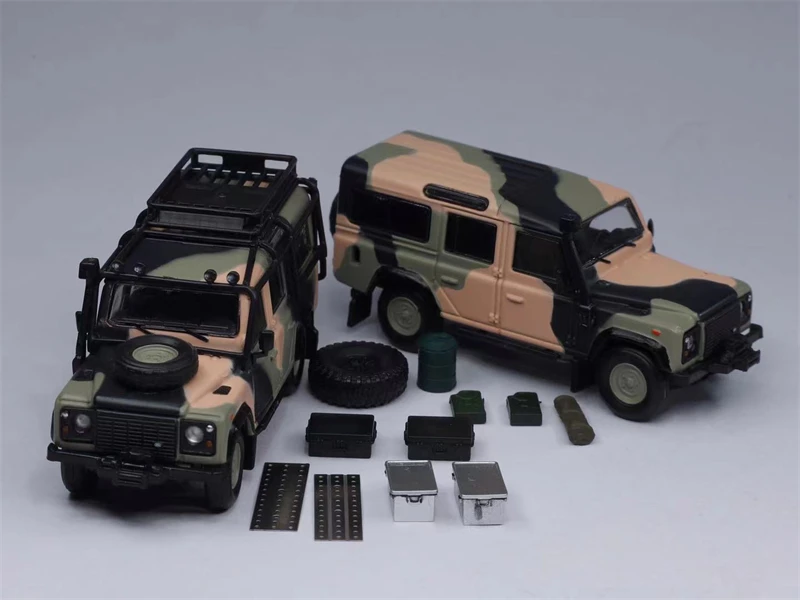 Мастер 1:64 Land Rover Defender 110 камуфляжная обычная/Роскошная литая модель автомобиля |