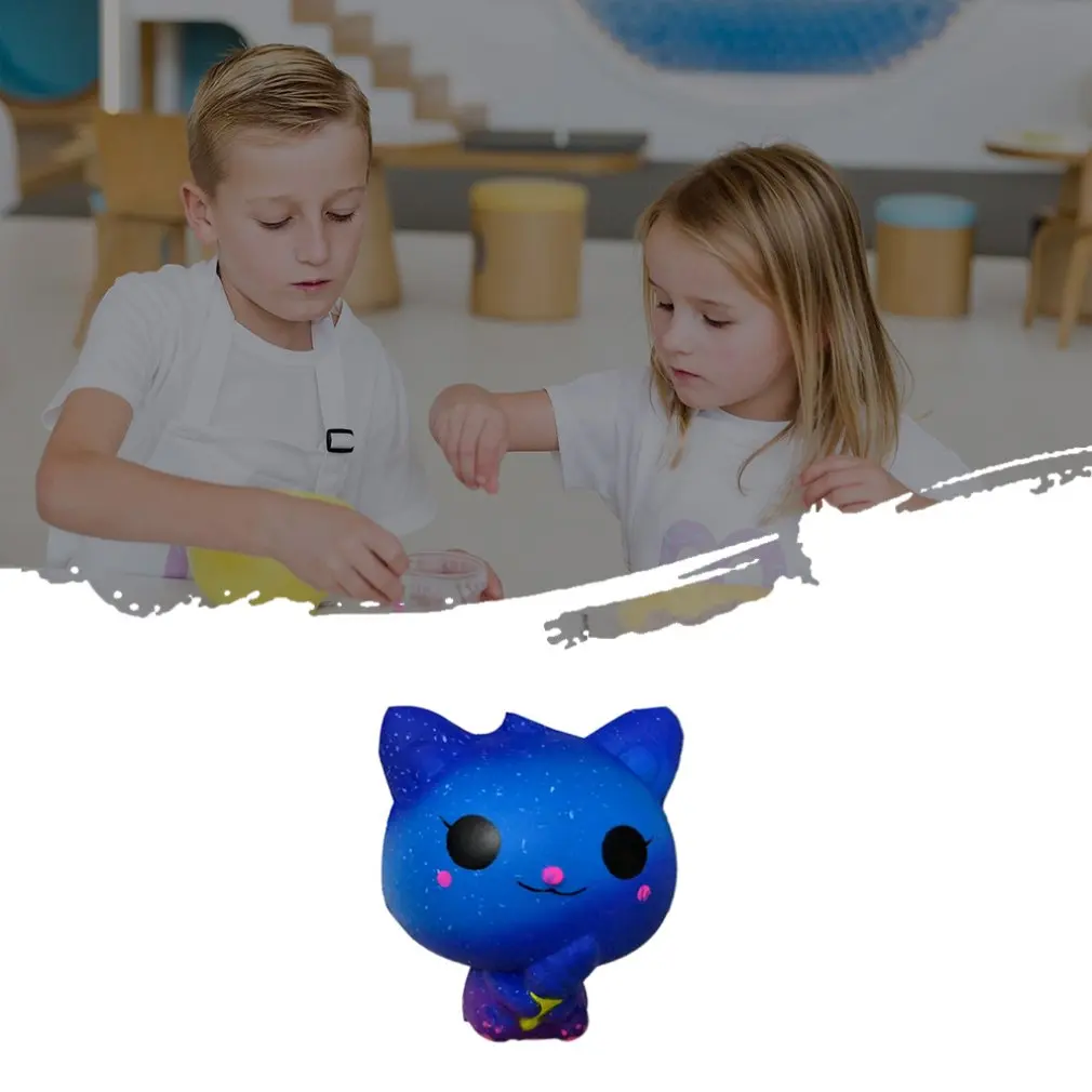 Мороженое Кот ПУ Мягкий медленно отскок декомпрессии игрушка кошка игрушка, которая сжимает медленно и медленно подборы