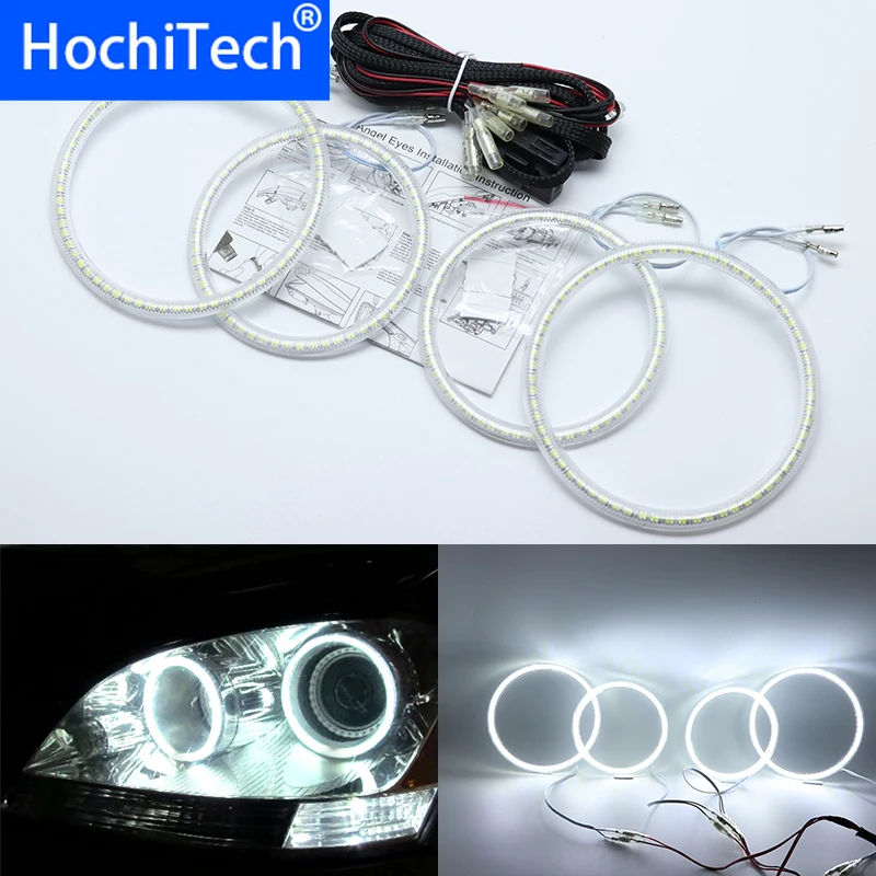 Для Mercedes Benz gls Class X164 GL320 GL350 GL420 GL450 GL550 2007-2012 ультра яркий SMD белый светодиодный комплект с кольцами angel eyes Halo