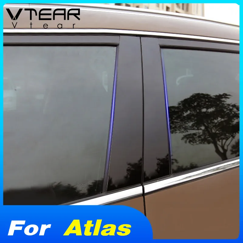 Vtear для Джили Атлас Geely Atlas окна автомобиля BC столб наклейка накладка пленка ПВХ