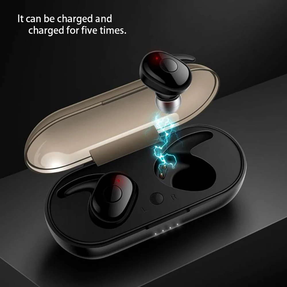 TWS Bluetooth 5 0 Headset Stereo Earbuds Earphone Sport Headset with Charging Box Wireless Headsets for xiaomi All Smart Phone
