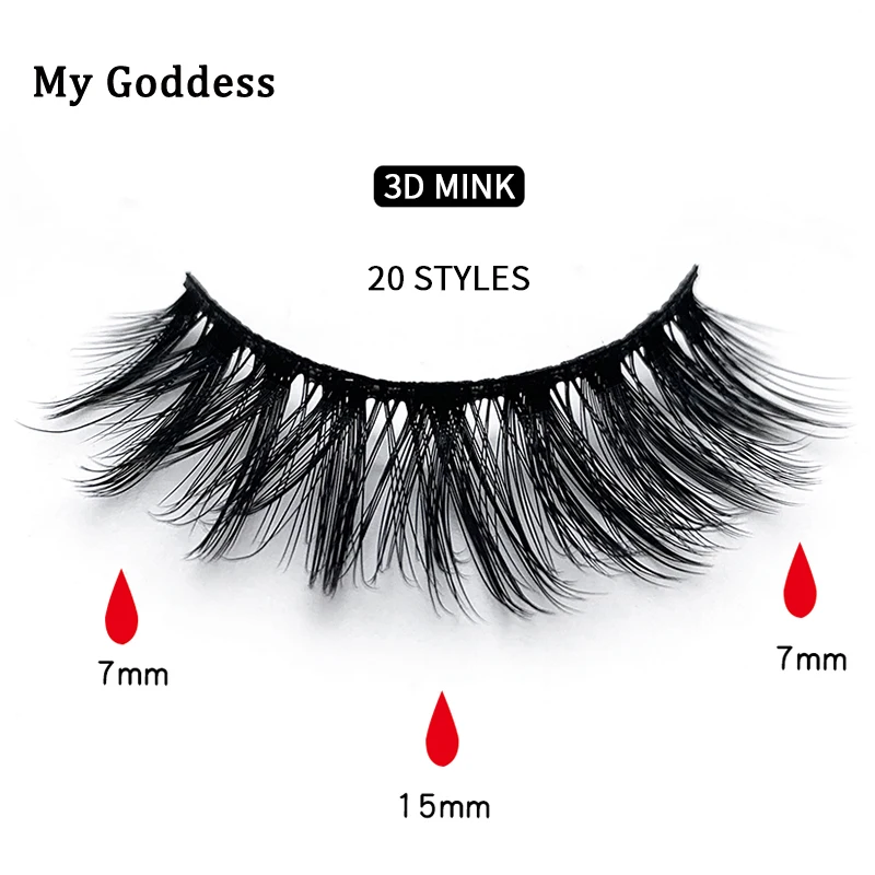 

3D Mink Eyelashes 100% Cruelty free Lashes Handmade Reusable Natural Eyelashes Popular long soft False eyelash extension Makeup