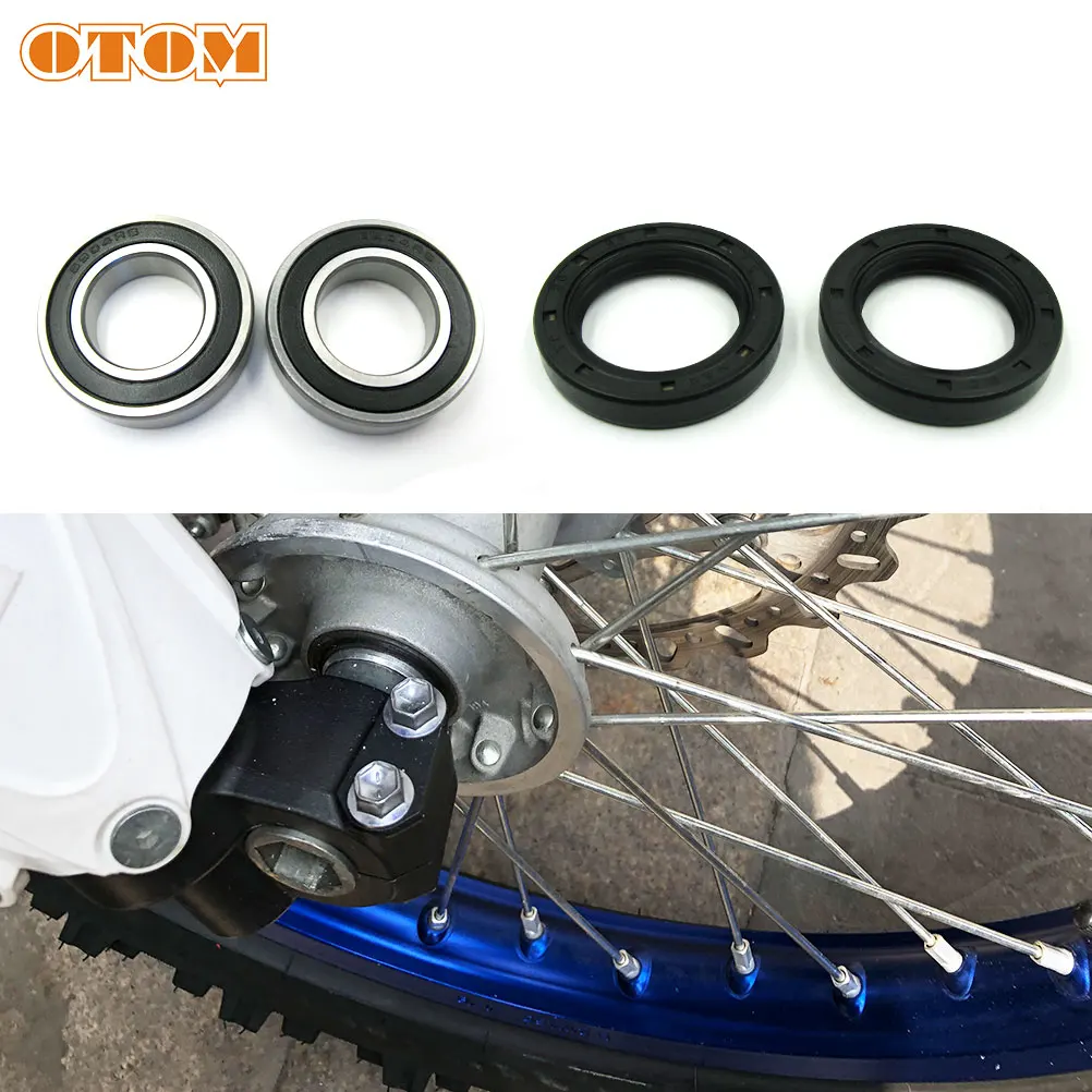 OTOM Hub Bearing Oil Seals Kit Motorcycle Front Rear Wheel For YAMAHA WR250F WR426F WR450F YZ450F YZ400F Dirt Bike Enduro Parts for wheel hub oil seal bearing set