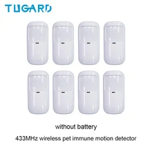 Détecteur de mouvement PIR sans fil, 433mhz, capteur infrarouge, système d'alarme domestique, WIFI, pour animaux de compagnie