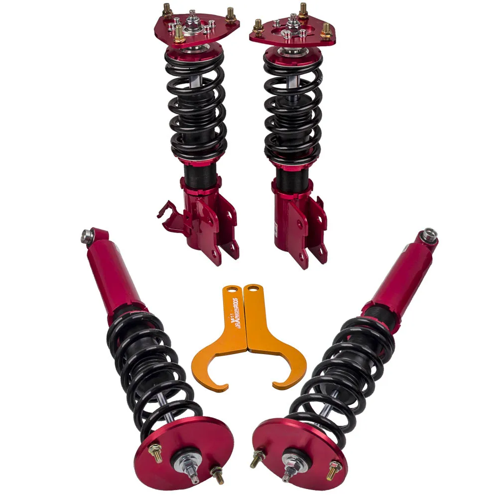 MAXPEEDINGRODS 24-Way adj. Damper Coilover Shock Strut For Nissan S14 200SX 240SX Silvia 94-98 Suspension Absorber Coil Spring | Автомобили