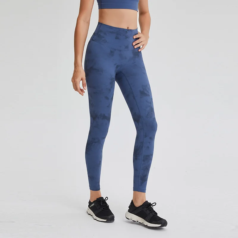 NWT 2021 Women Tight 25" Tie Dye Leggings No Front Seam Women Yoga Pants Buttery Soft Leggings Sport Women Fitness Pant flare jeans